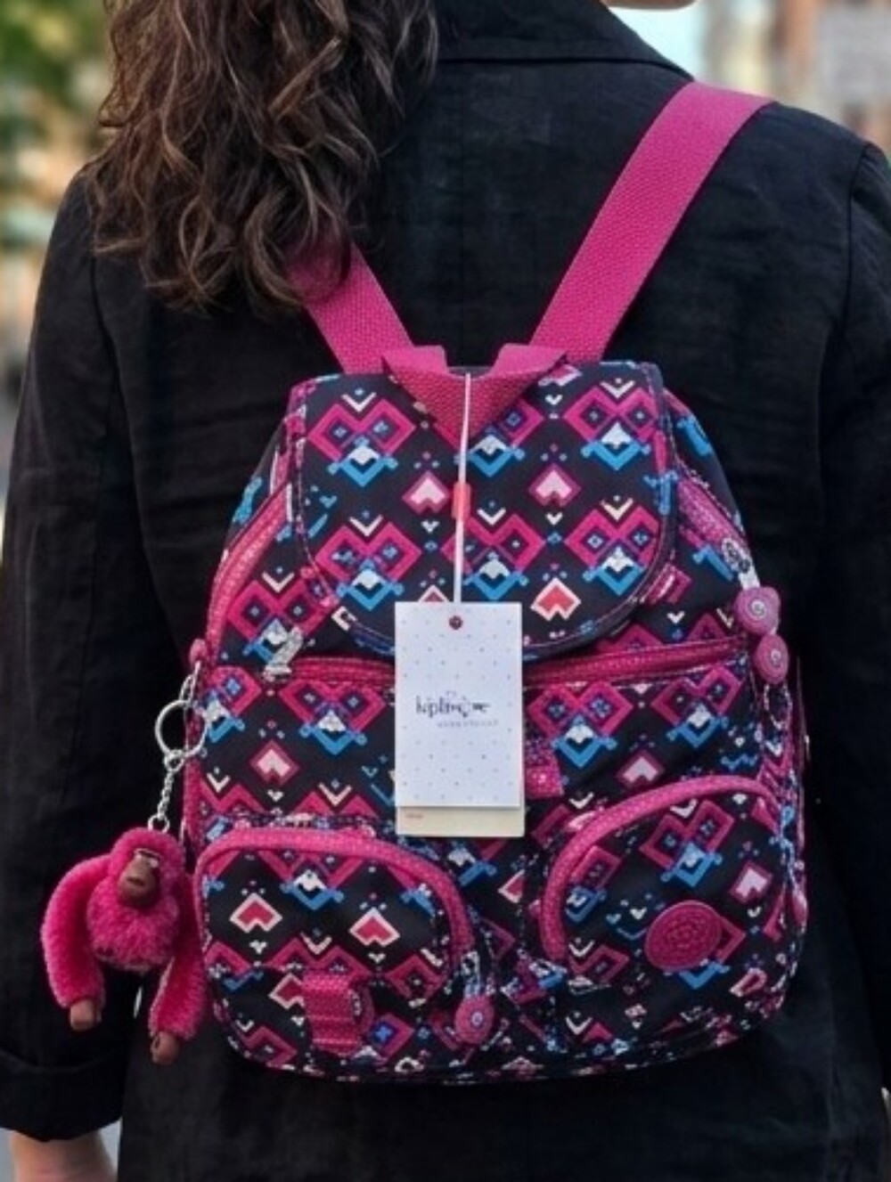 Kipling Geometric City Zip Convertible Backpack